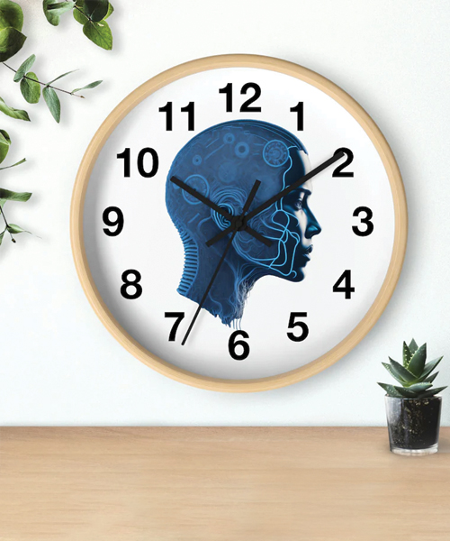 AI Intelligenz Uhr Wand